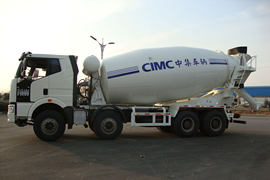 一汽解放底盘&nbsp;混凝土搅拌车外观                                                图片
