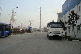 一汽解放底盘&nbsp;混凝土搅拌车外观                                                图片