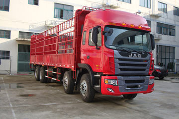 江淮 格尔发KX 280马力 8X4 9.5米排半仓栅式载货车(HFC5311CCYP2K4H45F)