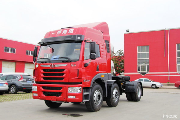 青岛解放 悍V重卡 350马力 6X2牵引车(一汽10挡)(CA4252P1K2T3E5A80)