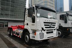 上汽红岩 杰狮M100 280马力 6X4 LNG可卸式垃圾车(重特牌)(QYZ5253ZXX4)