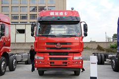 东风柳汽 乘龙M5重卡 315马力 8X4 9.6米排半厢式载货车底盘(LZ5311XXYQELA)