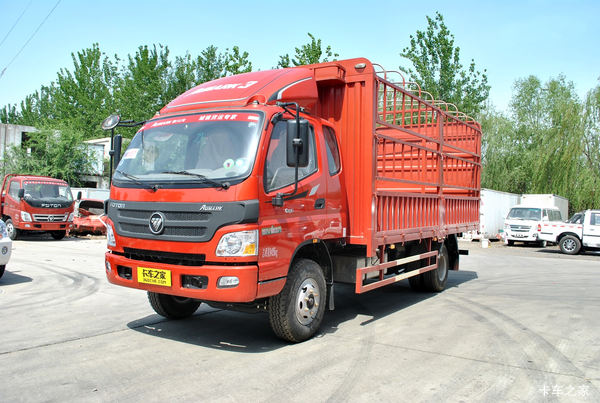 福田 欧马可3系 156马力 5.2米排半仓栅式载货车