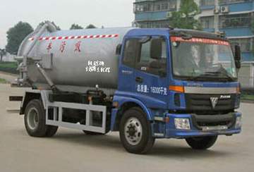 福田 欧曼ETX 3系 210马力 4X2 吸污车(神狐牌)(HLQ5160GXWB)