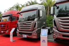 四川现代 创虎XCIENTP440重卡 440马力 6X4牵引车(提升桥)