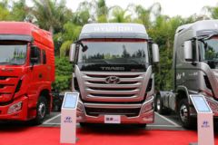 四川现代 创虎XCIENTP440重卡 440马力 6X4牵引车(提升桥)