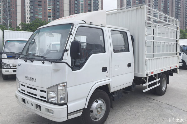 庆铃 五十铃100P 98马力 3.2米双排仓栅式轻卡(QL5040CCY3HWRJ)
