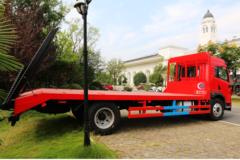 青岛解放  龙V 180马力 4X2 平板运输车(程力威牌)(CLW5162TPBC5)