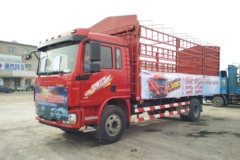 陕汽重卡 德龙L3000 185马力 4X2 6.75米排半仓栅式载货车(SX5180CCYLA12)