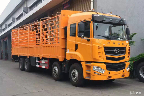 华菱 汉马H6 标载版 310马力 8X4 9.6米仓栅式载货车