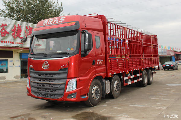 东风柳汽 乘龙H7重卡 350马力 8X4 9.47米排半仓栅式载货车(国六)(LZ5321CCYH7EC1)