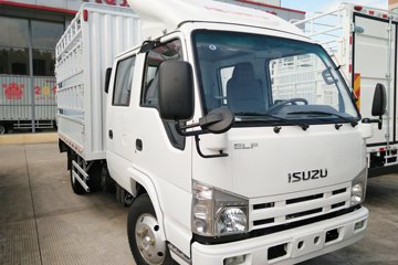 庆铃 五十铃100P 98马力 3.245米双排仓栅式轻卡(QL5040CCYA6HW)