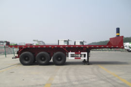10米平板自卸半挂车 自卸式半挂车外观图片
