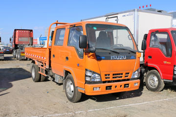 庆铃 五十铃600P 130马力 2.56米双排栏板轻卡(QL1040A5FW)