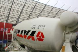 一汽解放底盘&nbsp;混凝土搅拌车上装                                                图片