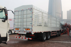 中国重汽 HOWO T6G 绿通版 380马力 8X4 9.5米仓栅式载货车(ZZ5317CCYN466WE1)