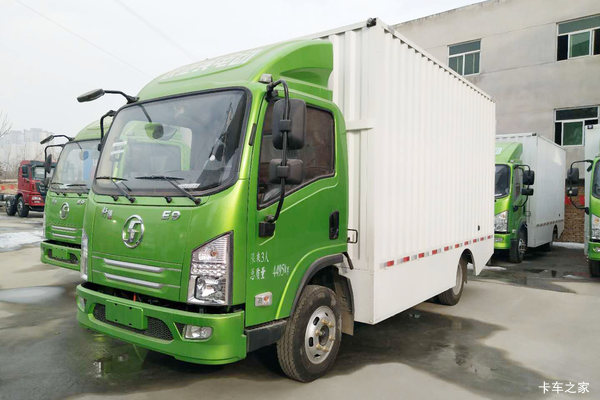 陕汽商用车 轩德E9 标载版 4.5T 4.1米单排纯电动厢式轻卡75.3kWh