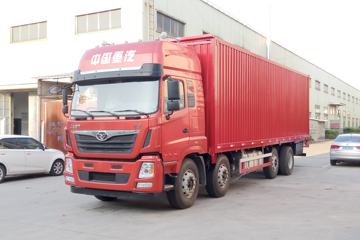中国重汽 豪曼H5重卡 310马力 8X2 9.6米厢式载货车(ZZ5318XXYKM0EK0)