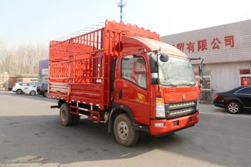 中国重汽HOWO 统帅 154马力 4.15米单排仓栅式轻卡(ZZ5047CCYF341CE143)
