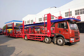 青岛解放底盘&nbsp;中置轴车辆运输车外观图片