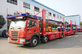 青岛解放底盘&nbsp;中置轴车辆运输车外观图片