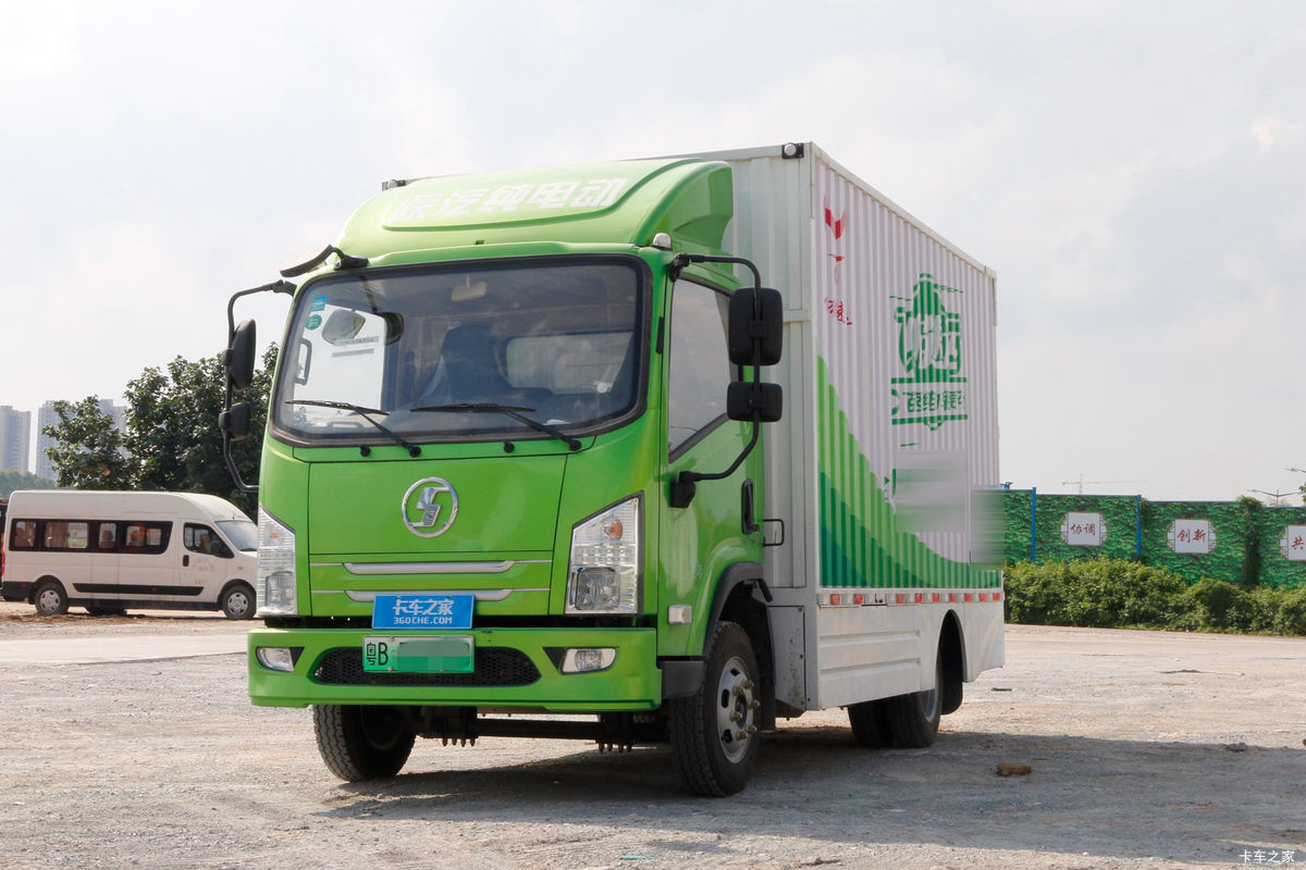 陕汽商用车 轩德E9 加强版 4.5T 4.15米单排纯电动厢式轻卡