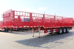 大运 13米鹅颈花栏仓栅式半挂车