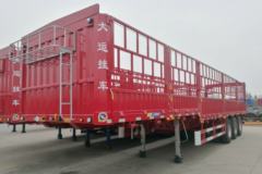 大运 13米鹅颈花栏仓栅式半挂车