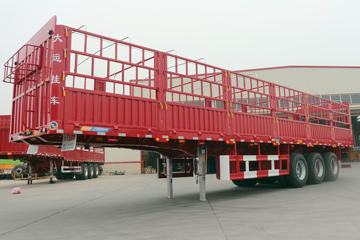 大运 13米平板花栏仓栅式半挂车