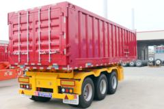 大运 9米平板后翻自卸半挂车