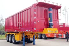 大运 9米平板后翻自卸半挂车