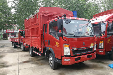 中国重汽HOWO 悍将 129马力 3.85米排半仓栅式轻卡(ZZ5047CCYF3315E145)