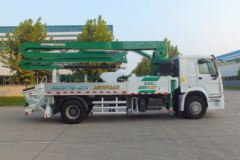 中国重汽 HOWO 340马力 4X2 27米混凝土泵车(森源牌)(SMQ5201THB)