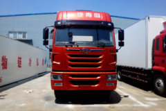 青岛解放 途V重卡 320马力 8X4 9.435米冷藏车(冰凌方)