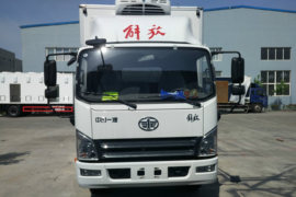 一汽解放轻卡底盘 冷藏车外观图片