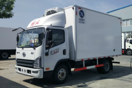 一汽解放轻卡底盘 冷藏车外观图片