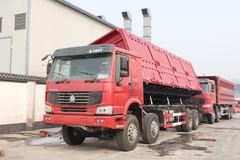 中国重汽 HOWO重卡 375马力 8X4 7.6米自卸车(侧翻)(ZZ3317N4067C1)