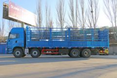 青岛解放 途V重卡 350马力 8X4 9.5米仓栅式载货车(CA5313CCYP2K2L7T4E5A80-1)