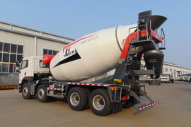 青岛解放底盘&nbsp;混凝土搅拌车外观                                                图片