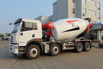 青岛解放底盘&nbsp;混凝土搅拌车图片