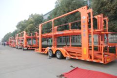 中集华骏 12米中置轴车辆运输半挂车