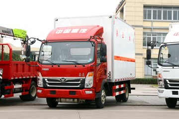 中国重汽 豪曼H3 115马力 4X2 4.05米单排易燃液体厢式运输车(华通牌)