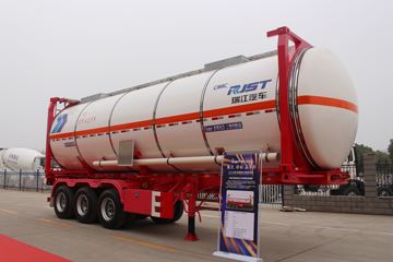 中集瑞江 40方30英尺前凸不锈钢保温箱罐式运输半挂车