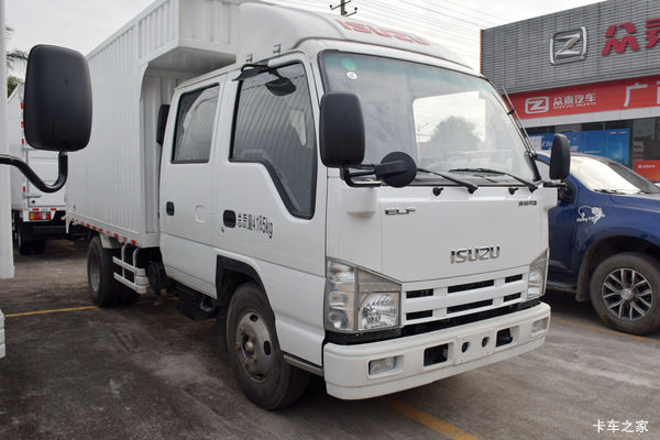 庆铃五十铃载货汽车双排厢式运输车100p