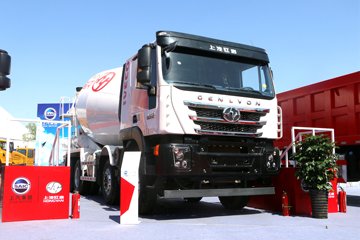 上汽红岩底盘&nbsp;混凝土搅拌车外观                                                图片