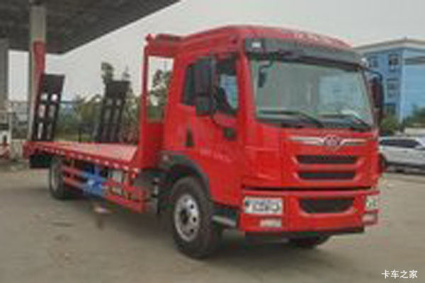 青岛解放 龙V 180马力 4X2 平板运输车(程力威牌)