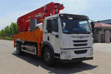 青岛解放 悍V 260马力 4X2 混凝土泵车(九合重工牌)(JHZ5201THB)