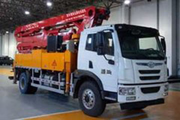 青岛解放 悍V 260马力 4X2 混凝土泵车(海隆吉特牌)(ZHL5200THB)