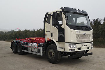 一汽解放 J6L 280马力 6X4车厢可卸式垃圾车(银宝牌)(国六)(SYB5254ZXXCA6)