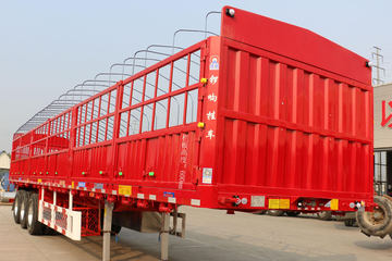 锣响 13米直梁仓柵式运输半挂车